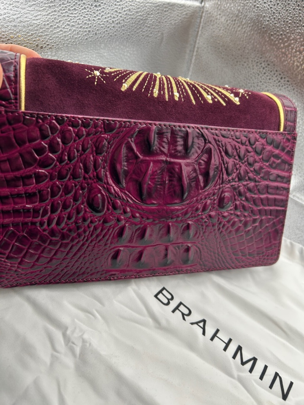 Brahmin Wendy Sugar Plum Revel Small Leather Crossbody - Picture 5 of 12